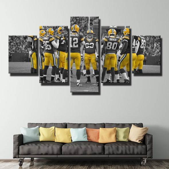 5 piece canvas art framed prints the Pack All players wall picture-1229 (4)