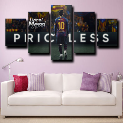5 piece canvas art prints Barcelona Messi decor Picture-1231 (1)