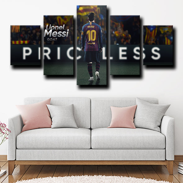5 piece canvas art prints Barcelona Messi decor Picture-1231 (3)
