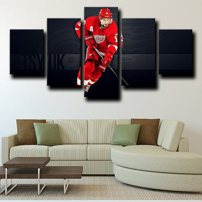  5 piece canvas art prints Detroit Red Wings Datsyuk room decor-1221 (1)