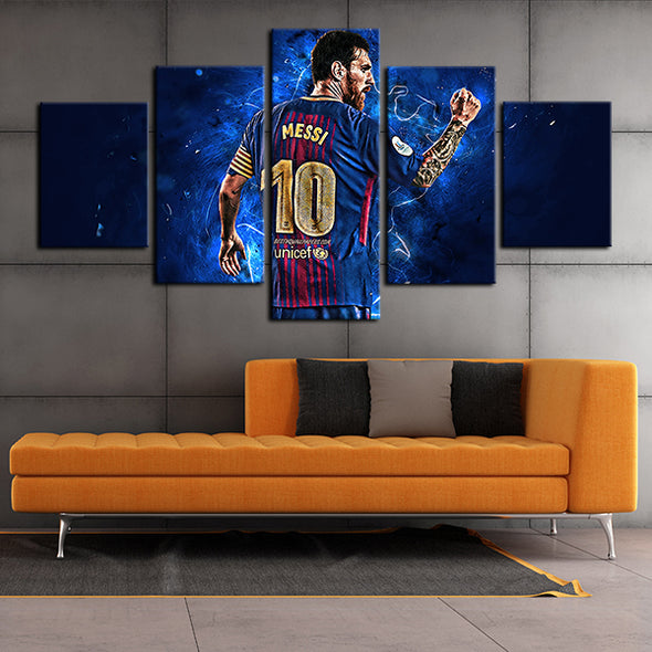 5 piece canvas art prints FC Barcelona Forward messi home decor-1218 (3)