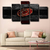 5 piece canvas art prints Hurricanes Logo Dark home decor-1210 (4)