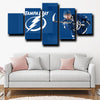 5 piece canvas art prints Tampa Bay Lightning Stamkos live room decor-1230 (3)