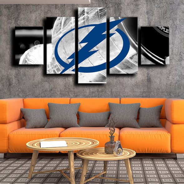 5 piece canvas art prints Tampa Bay Lightning logo live room decor-1211 (4)