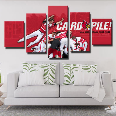  5 piece canvas art wall art art prints St Louis Cardinals team home decor1211（1）
