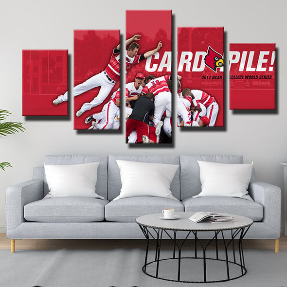  5 piece canvas art wall art art prints St Louis Cardinals team home decor1211（4）