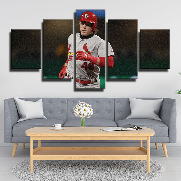 St Louis Cardinals Outfielder Harrison Bader – GL Canvas Print Art