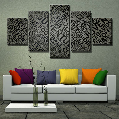 5 piece canvas frame art prints JFC Black and grey  decor picture-1250 (1)