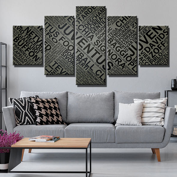 5 piece canvas frame art prints JFC Black and grey  decor picture-1250 (2)