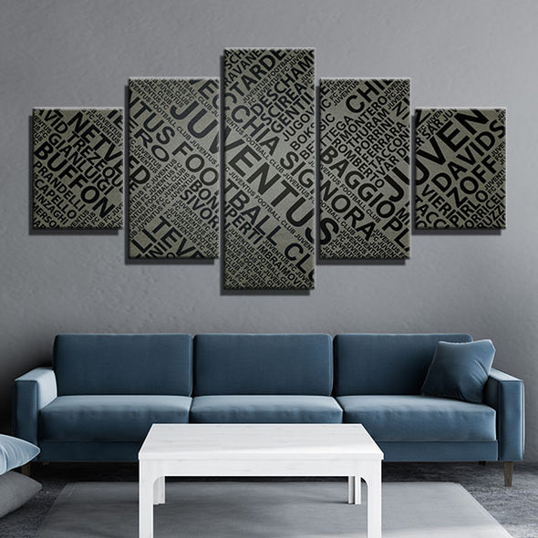 5 piece canvas frame art prints JFC Black and grey  decor picture-1250 (3)