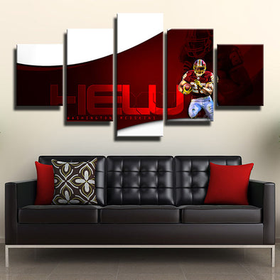 5 piece canvas frame art prints Redskins Helu live room decor-1222 (1)