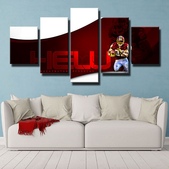 5 piece canvas frame art prints Redskins Helu live room decor-1222 (2)