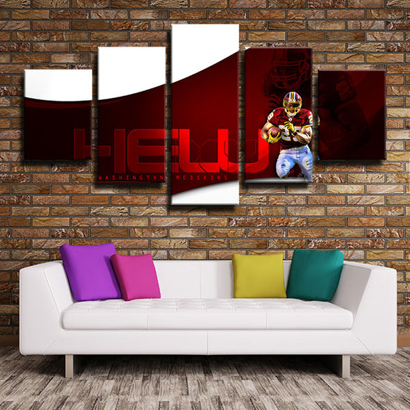 5 piece canvas frame art prints Redskins Helu live room decor-1222 (3)