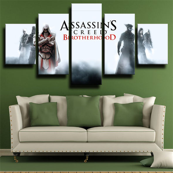 5 piece canvas framed prints Assassin's Creed Brotherhood home decor-1221 (3)