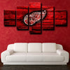 5 piece canvas painting art Detroit Red Wings Logo live room decor-1215 (4)