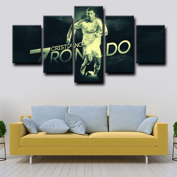  5 piece canvas painting art prints Cristiano Ronaldo home decor1209 (4)