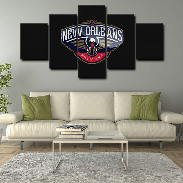 5 piece canvas painting art prints New Orleans Pelicans home decor1209 (4)