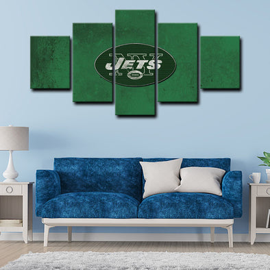5 piece canvas painting art prints New York Jets home decor1209 (1)