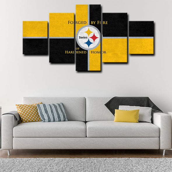 5 piece canvas painting art prints Pittsburgh Steelers home decor1219 (3)