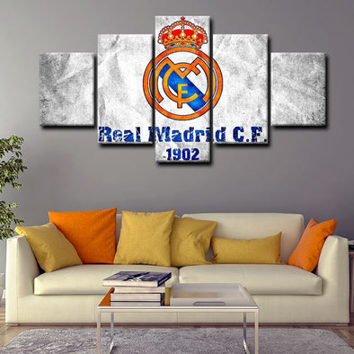 5 piece canvas painting art prints Real Madrid CF home decor1209 (1)