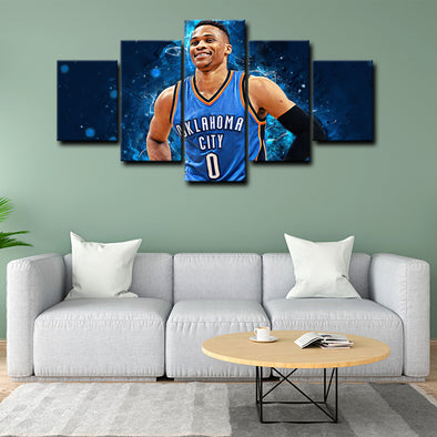 5 piece canvas painting art prints Russell Westbrook home decor1220 (1)