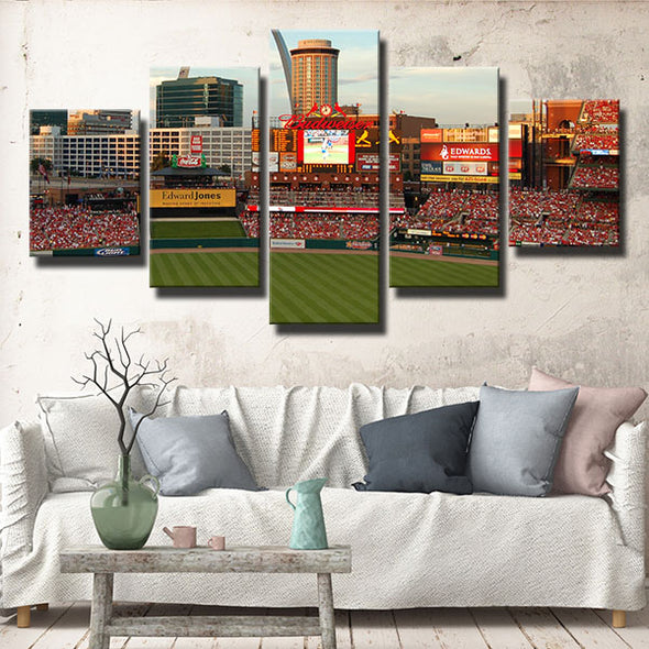 5 piece canvas painting  modern art  framed prints  St Louis Cardinals wall picture1209(1)