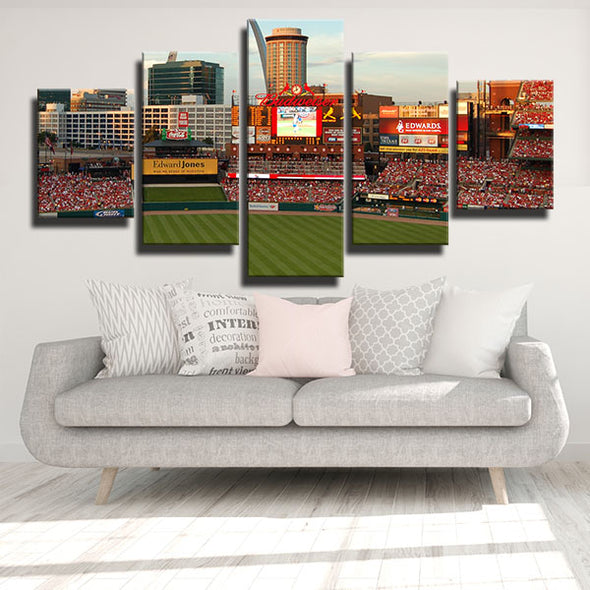 5 piece canvas painting  modern art  framed prints  St Louis Cardinals wall picture1209(3)