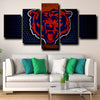 5 piece canvas prints Chicago Bears Emblem live room decor-1202 (1)