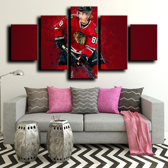 5 piece canvas prints Chicago Blackhawks Kane live room decor-1223 (4)