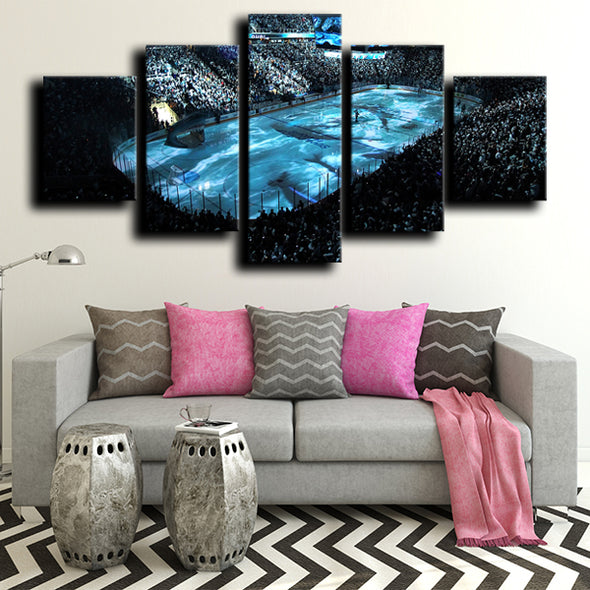  5 piece canvas prints San Jose Sharks SAP Center decor picture-1201 (2)