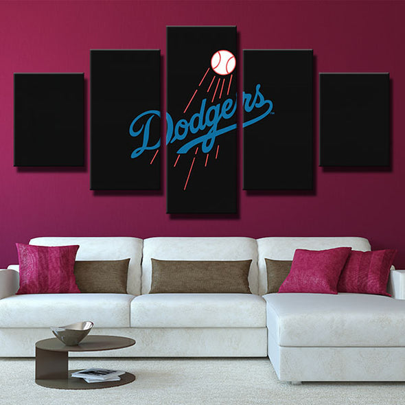 5 piece canvas prints art prints Dodgers Black sign decor picture-4004 (2)