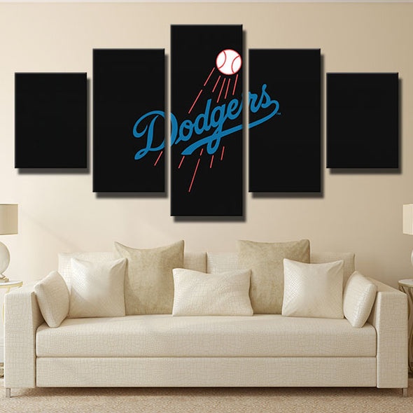 5 piece canvas prints art prints Dodgers Black sign decor picture-4004 (3)