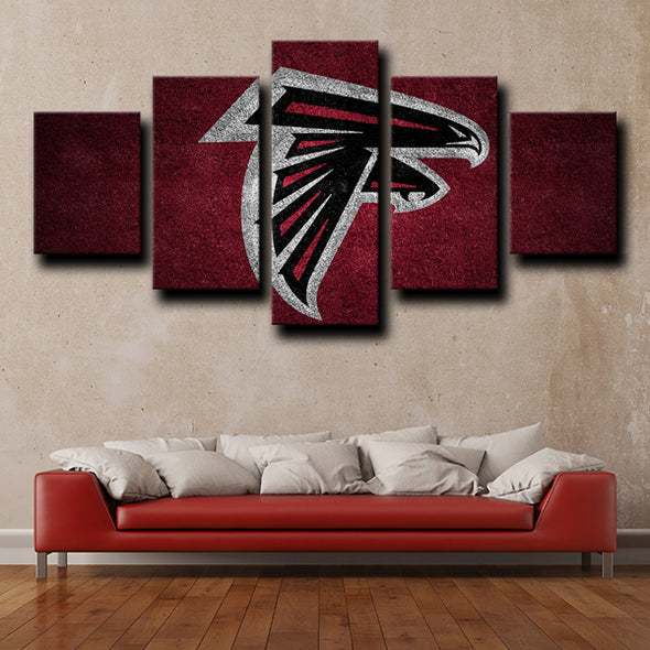 5 piece canvas wall art prints Atlanta Falcons Logo decor picture-1232 (1)