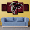 5 piece canvas wall art prints Atlanta Falcons Logo decor picture-1232 (3)