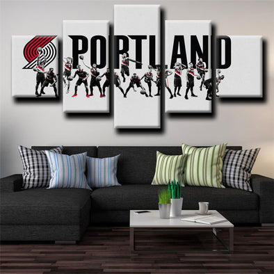 5 piece canvas wall art prints Blazers Teammates wall Picture-1228 (1)
