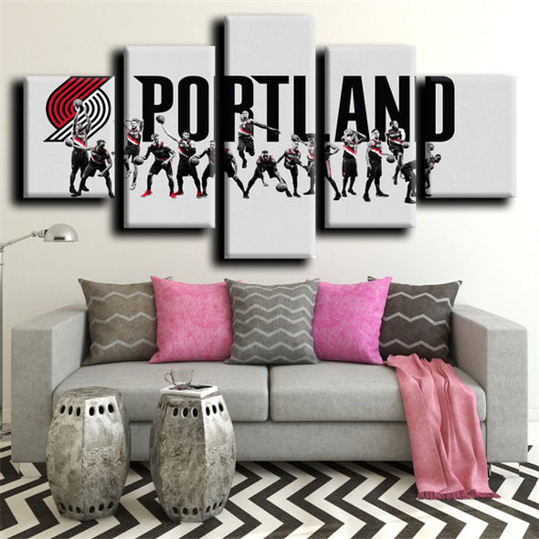 5 piece canvas wall art prints Blazers Teammates wall Picture-1228 (2)