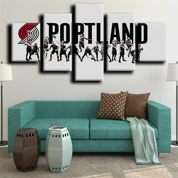 5 piece canvas wall art prints Blazers Teammates wall Picture-1228 (3)