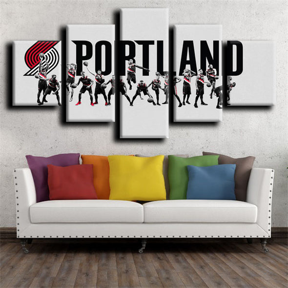 5 piece canvas wall art prints Blazers Teammates wall Picture-1228 (4)
