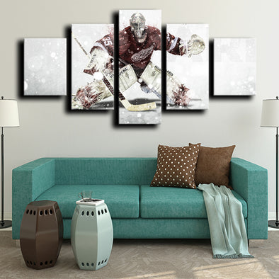 5 piece canvas wall art prints Detroit Red Wings Howard decor picture-1206 (1)