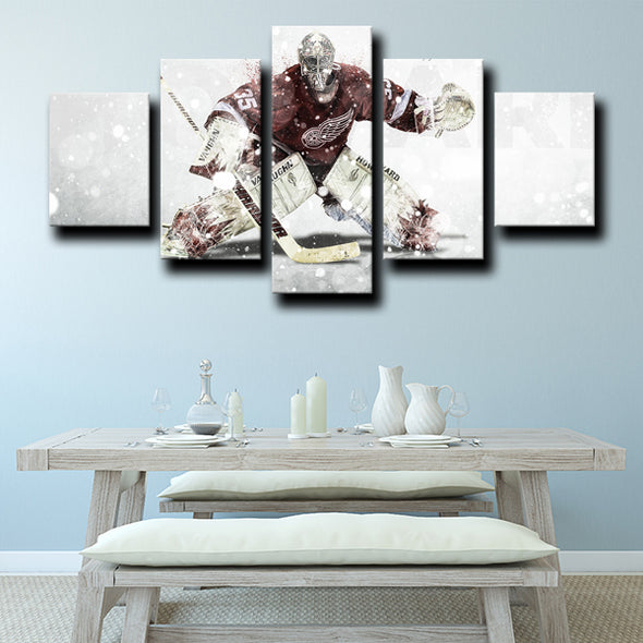 5 piece canvas wall art prints Detroit Red Wings Howard decor picture-1206 (2)