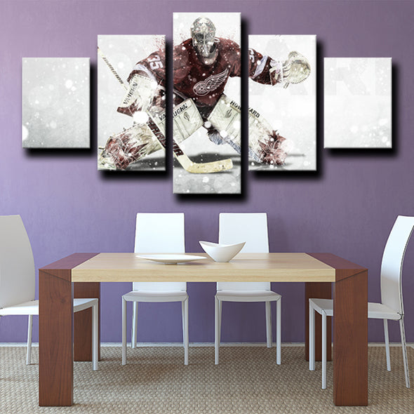 5 piece canvas wall art prints Detroit Red Wings Howard decor picture-1206 (3)