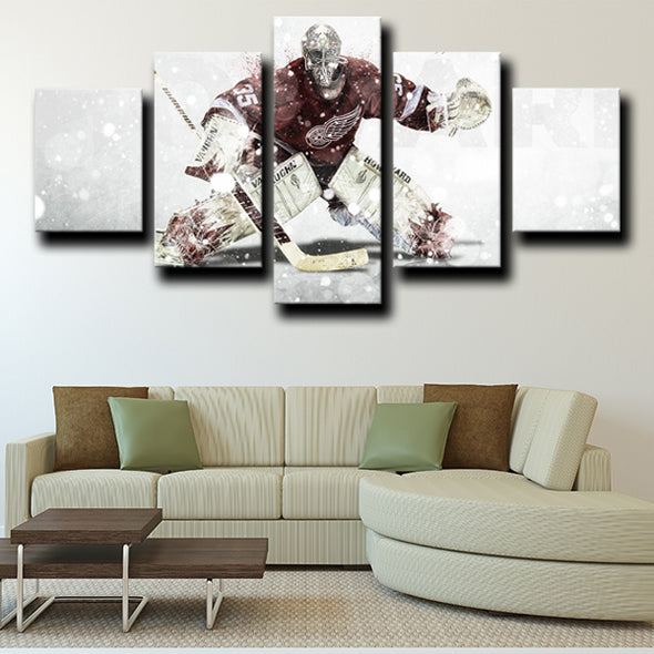5 piece canvas wall art prints Detroit Red Wings Howard decor picture-1206 (4)