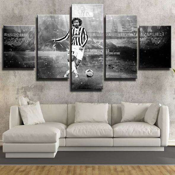 5 piece canvas wall framed prints JUV Pirlo live room picture-1254 (4)