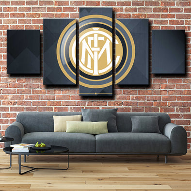 5 piece custom canvas Prints Inter Milan Logo home decor-1216 (1)