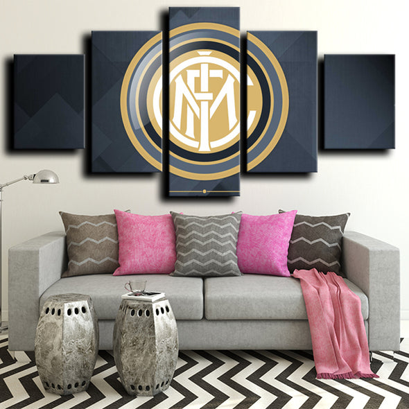5 piece custom canvas Prints Inter Milan Logo home decor-1216 (3)