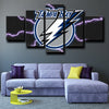 5 piece custom canvas art prints Tampa Bay Lightning Logo home decor-1201 (2)