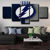 5 piece custom canvas art prints Tampa Bay Lightning Logo home decor-1225 (4)