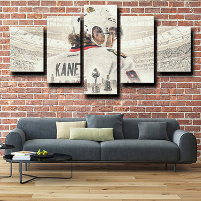 5 piece custom canvas prints Chicago Blackhawks Kane home decor-1230 (1)