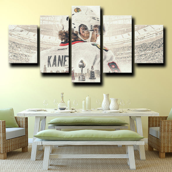 5 piece custom canvas prints Chicago Blackhawks Kane home decor-1230 (2)