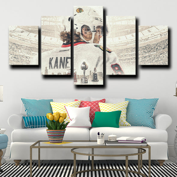 5 piece custom canvas prints Chicago Blackhawks Kane home decor-1230 (4)
